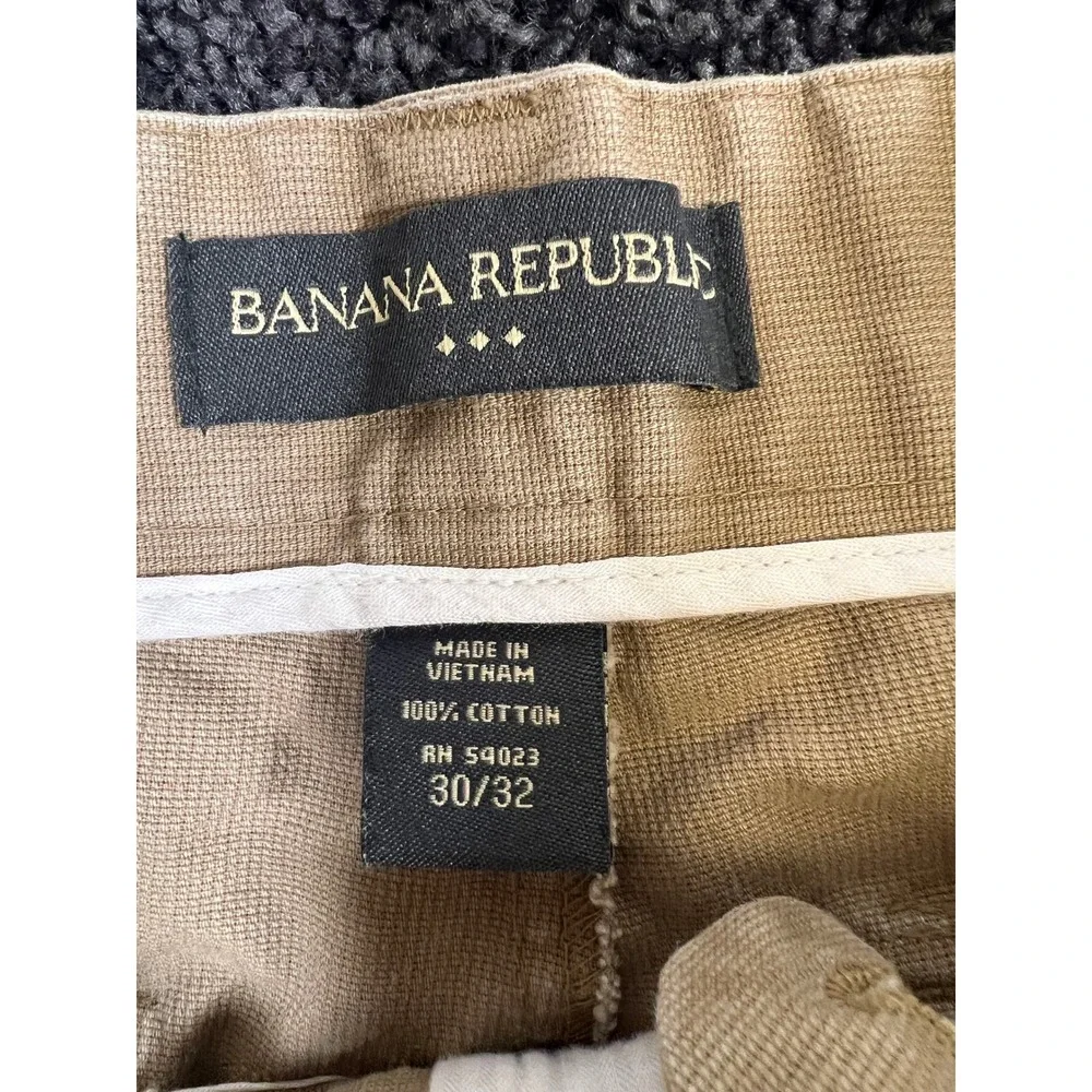 Banana Republic Men's Khaki Pants Cotton Casual‎ Straight Leg Trousers 30x32